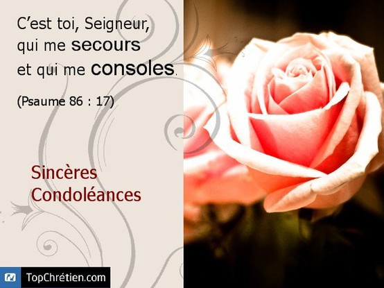 sincères condoléances