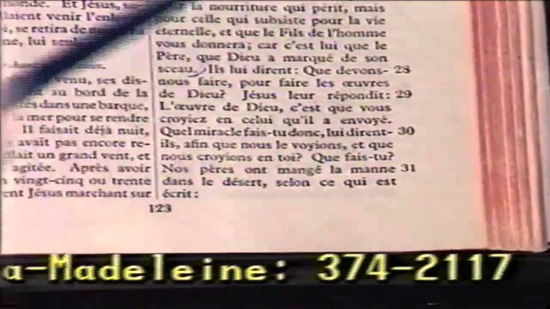 Fernand Saint-Louis - Les gens cherchent un signe - Jean 6:28-48