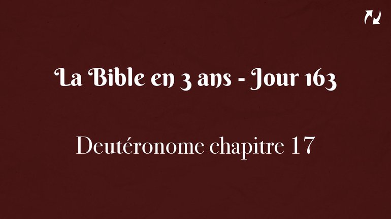 La Bible en 3 ans - Jour 163