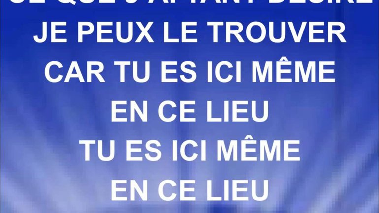 En ce lieu - Paul Baloche - Paroles