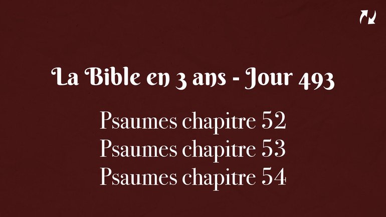 La Bible en 3 ans - Jour 493