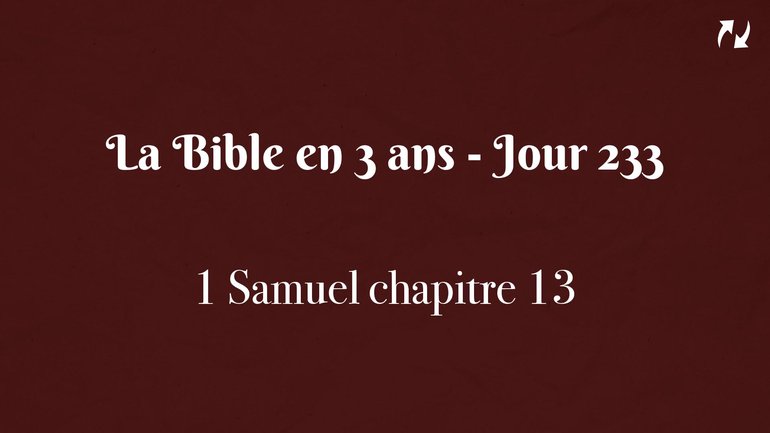 La Bible en 3 ans - Jour 233