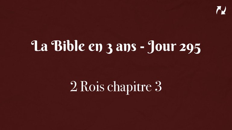 La Bible en 3 ans - Jour 295