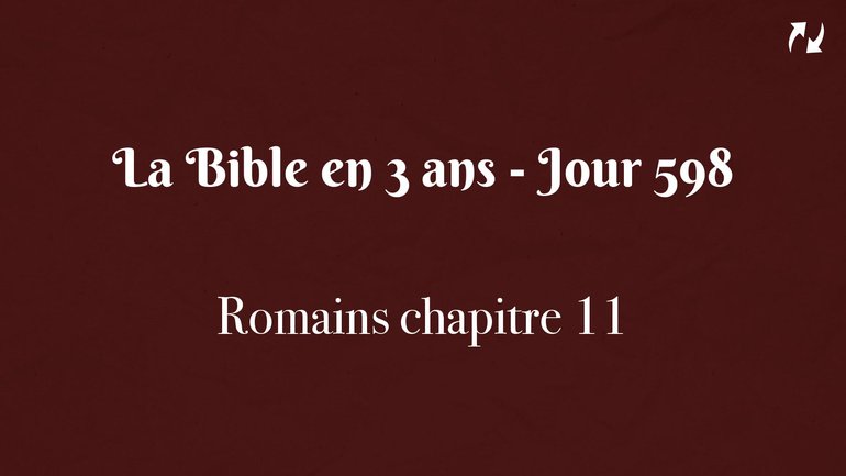 La Bible en 3 ans - Jour 598