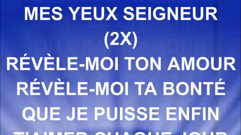 Révèle-moi ton amour - Dan Luiten - Paroles