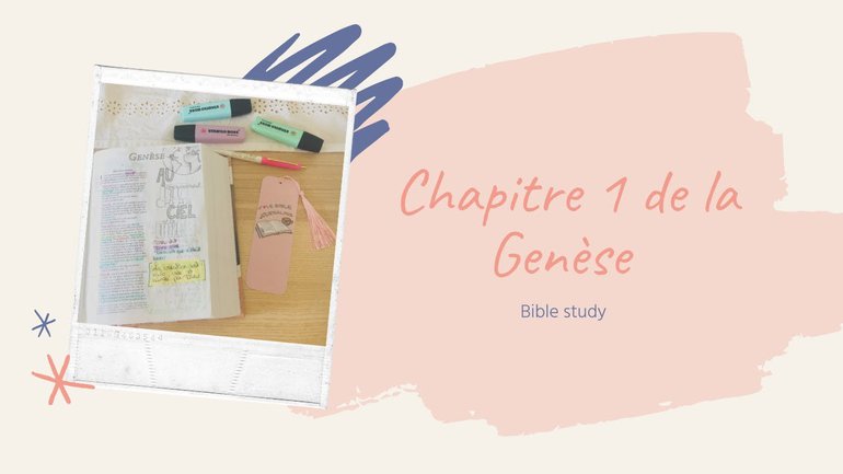 Etudie la Bible avec moi: Genèse Chapitre 1 #BibleStudy
